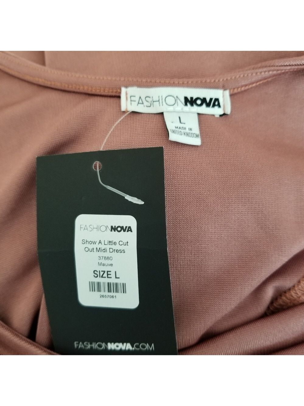 NWT Fashion Nova Show a Little Cut Out Midi Dress, Size L - Picture 14 of 14